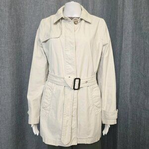 GAP Mid-Length Trench Coat Belt Women’s M Light Khaki Cotton